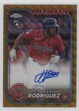 2024 Topps Chrome Update Gold Wave Refractor 9/50 Johnathan Rodriguez Auto 05jo