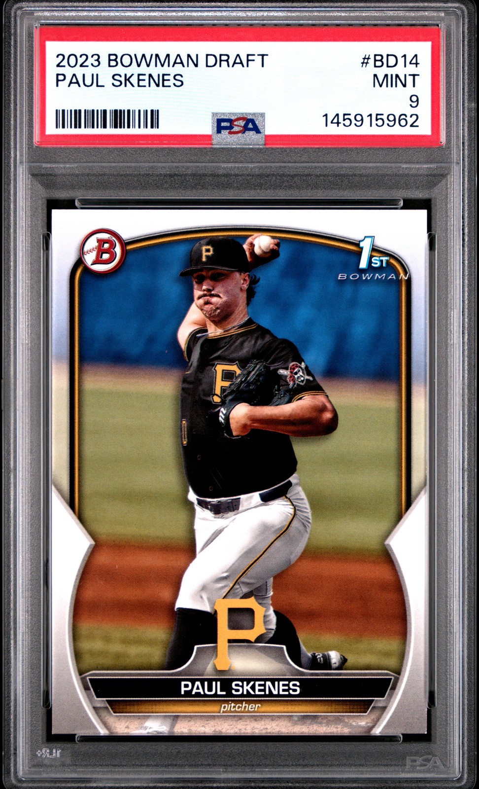 2023 BOWMAN DRAFT #BD14 PAUL SKENES PSA 9