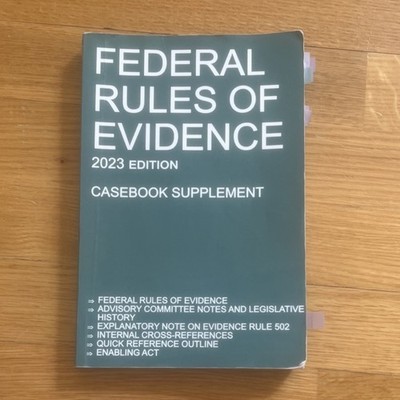 Michigan Legal Publishing Federal Rules of Evidence 2023 Casebook Supplement PB
