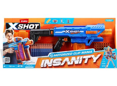 ZURU X-Shot Insanity Motorized Clip Mania Blaster / Karton beschädigt