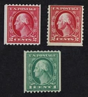 CKStamps: US Stamps Collection Scott#441 444 Washington Mint NH OG #442 H OG