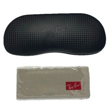 Rare Ray-Ban Sunglasses Hard Case Weave Check Pattern Black Including Cloth New.