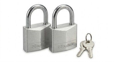  Master Lock Vorhängeschloss 2er Set Gleichschließend 20mm Gehärteter Stahlbügel