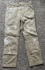 Carhartt 102291 Relaxed Straight Rigby Utility Work Paint Splatter Pants 33x32