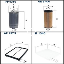 Filtron Filterset, Inspektionspaket für Kia SORENTO III OPTIMA Sportswagon