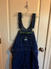 Liberty Denim Bib Overalls 36x32 Blue Cotton Mechanic Construction Men's