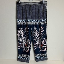 Diane von Furstenberg Silk Navy Printed Pants 8