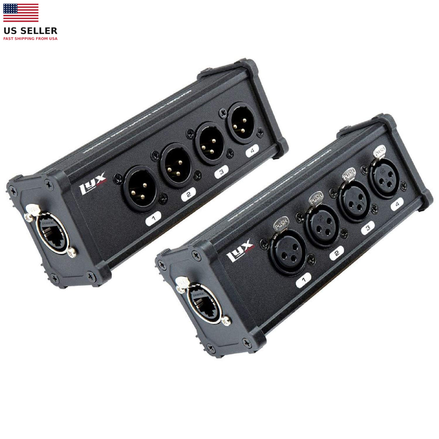 4 Channel 3 Pin Multi Network XLR Cable Breakout for Stage Sound Lightin
