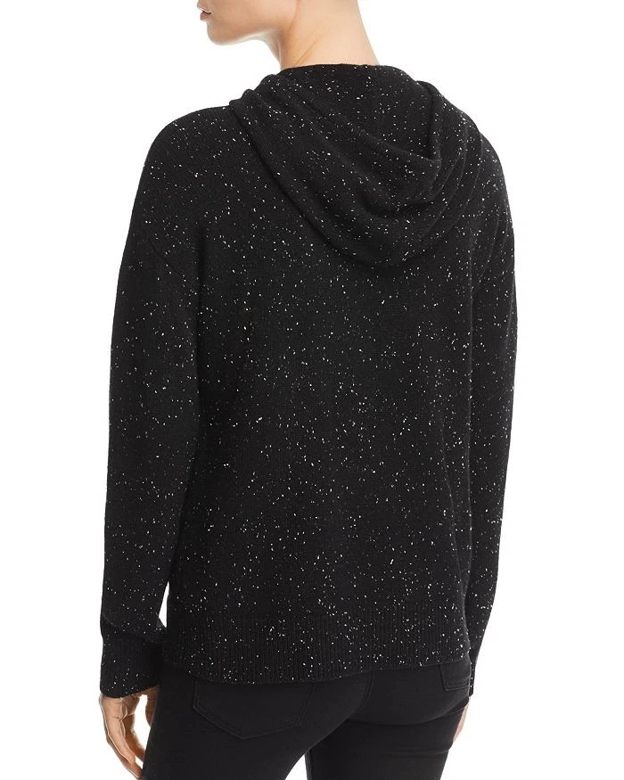 Suéter con Capucha Theory Mujer Donegal Cachemira Talla XL Bolsillos Negro Lujo Acogedor $345 Foto 3 de 4