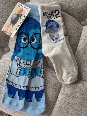 Inside out '' Sadness '' Socks '' (set of two) One size fits most FREE SHIPPING