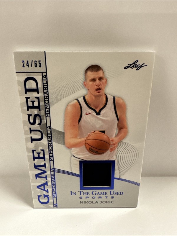 2025 Leaf In The Game Used NIKOLA JOKIC Authentic Jersey Relic /65