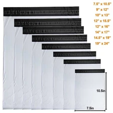 100-1000 Poly Mailers Shipping Bags 10x13 9x12 12x15.5 14x17 14.5x19 19x24 12x16
