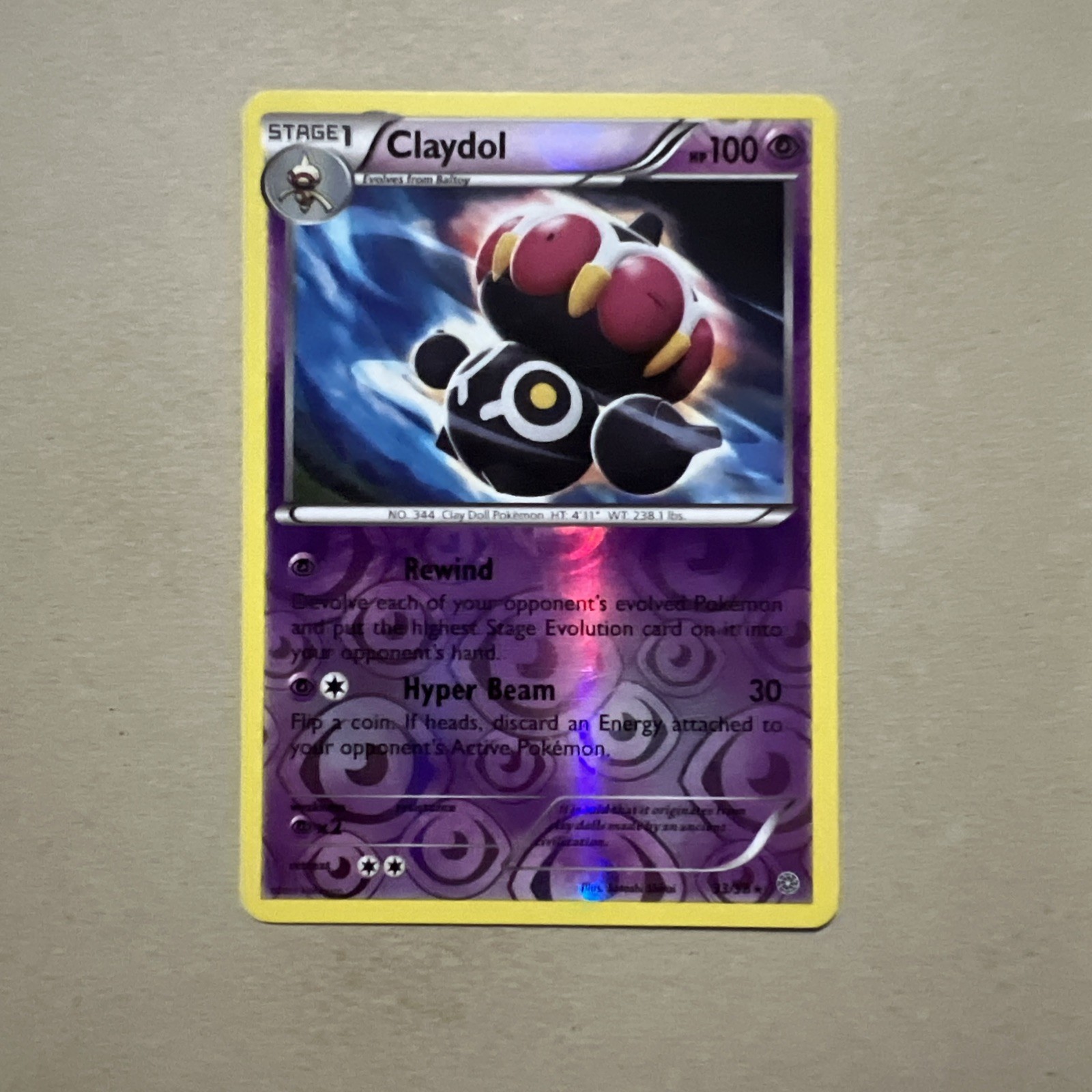 Claydol #33/98 Ancient Origins Reverse Holo Rare Pokemon Card NM/M