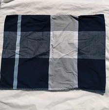 PB Teen Blue Multicolor Plaid Striped Pillow Sham Standard Pottery Barn Cotton