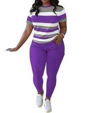HBQ Women 2 Piece Outfits Summer Sweatsuits Slim Fit Track Suits Biker Short ...