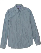 HUGO BOSS Mens Regular Fit Shirt Large Blue Striped DG03