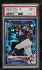 2021 Bowman Sapphire Edition Chrome Prospects Jeremy Pena PSA 10 GEM MT 3hd