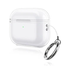 Clear Case for AirPods Pro 3 (2025) Shockproof Protective Earbuds Cover Keychain