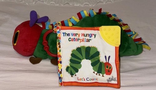 The Very Hungry Caterpillar Plush Baby Toy And Crinkle Cloth Book Teether