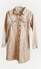 J Crew Denim Womens Size 4 Dress Utility Shirt Dress Ivory Long Sleeve Cotton