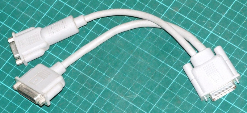 Apple IIe Card Y-Cable Splitter for Joystick & Floppy Drive RARE Mac 590-0703-A