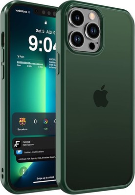 Matte Case for iPhone 14 Pro 6.1-Inch, Anti-Fingerprint Shockproof Dark Green Co
