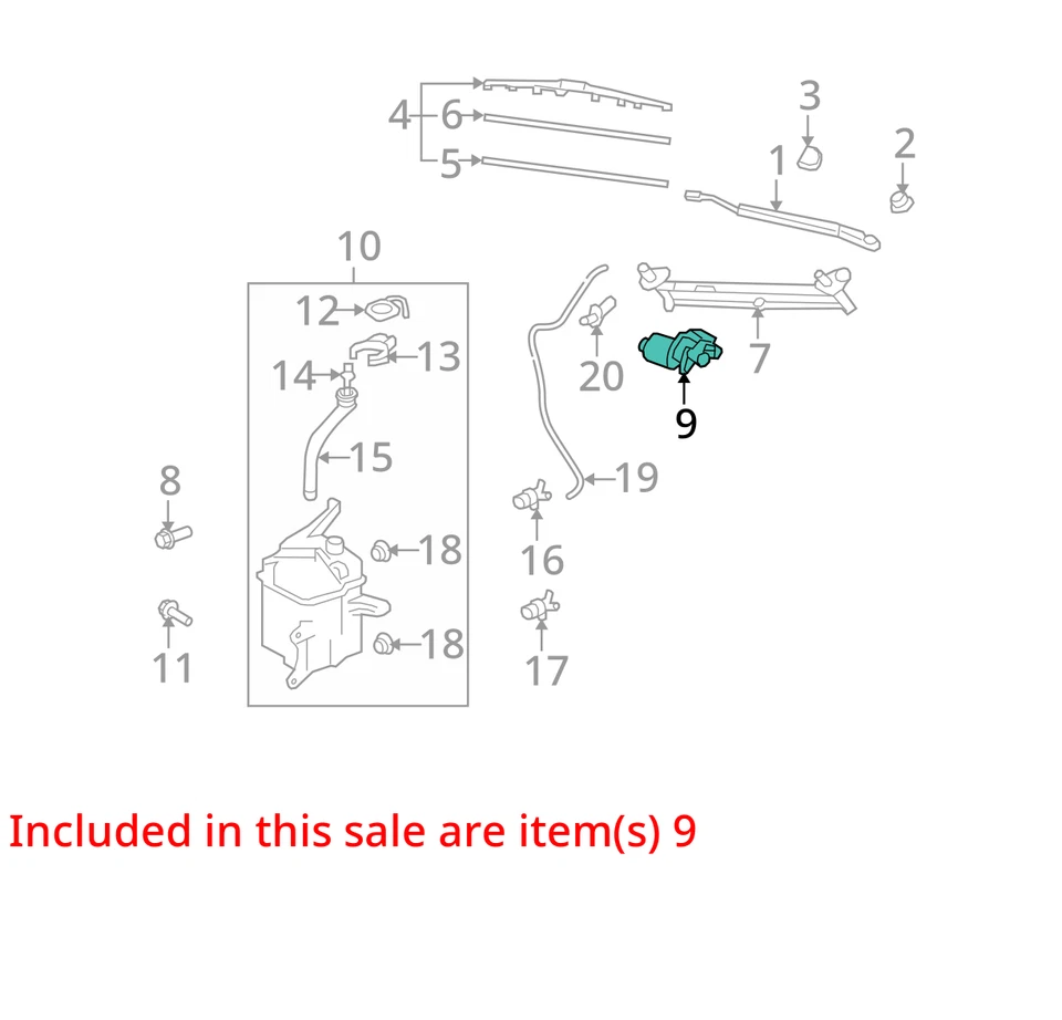 Windshield Wiper Motor Fits 08-11 13-21 LAND CRUISER 730997 - Image 3 of 4