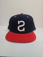 Society Blue(Denim)& Red Snapback Cap. 