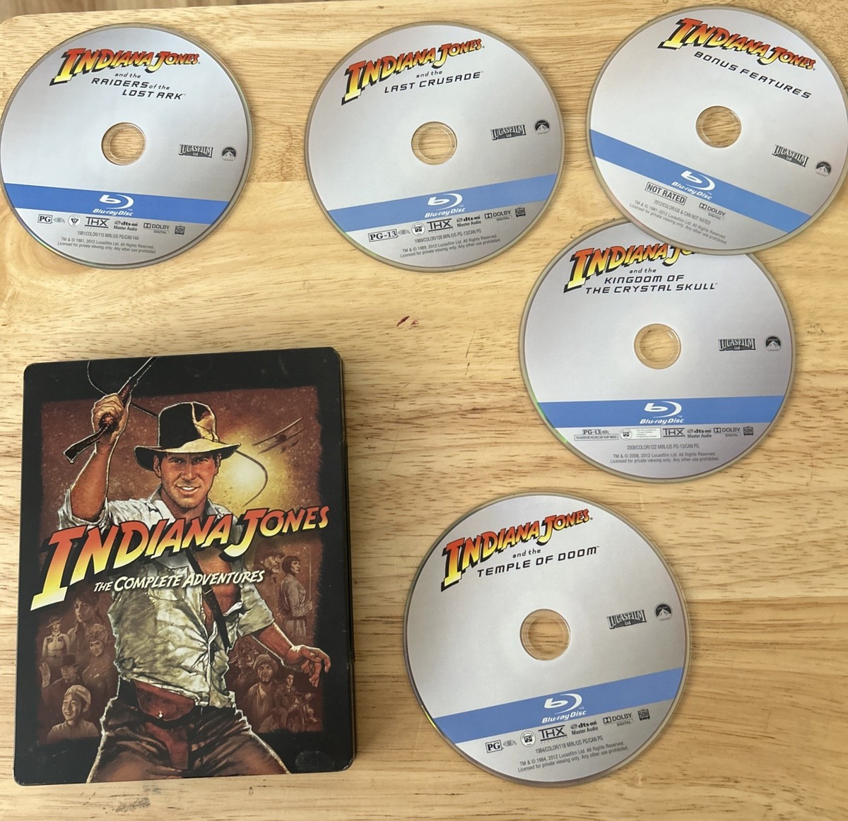 Indiana Jones: The Complete Adventures Steelbook (Blu Ray, 4