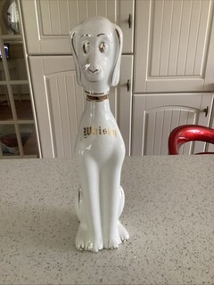 MID 20TH CENTURY Novelty Ceramic Decanter Shaped As A Sitting Whippet Dog