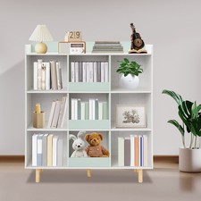 Toy Storage Organizer Wooden Cube Bookcase Cube Storage Organizer with Legs