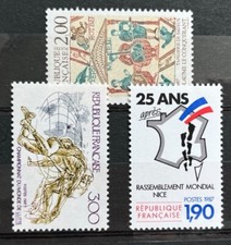 TIMBRES FRANCE 1987 N°2481 - 2482 ET 2492 YT NEUFS ** MNH