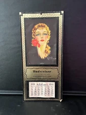 Vtg 1939 Anheuser Busch Budweiser Calendar Art Deco Beauty