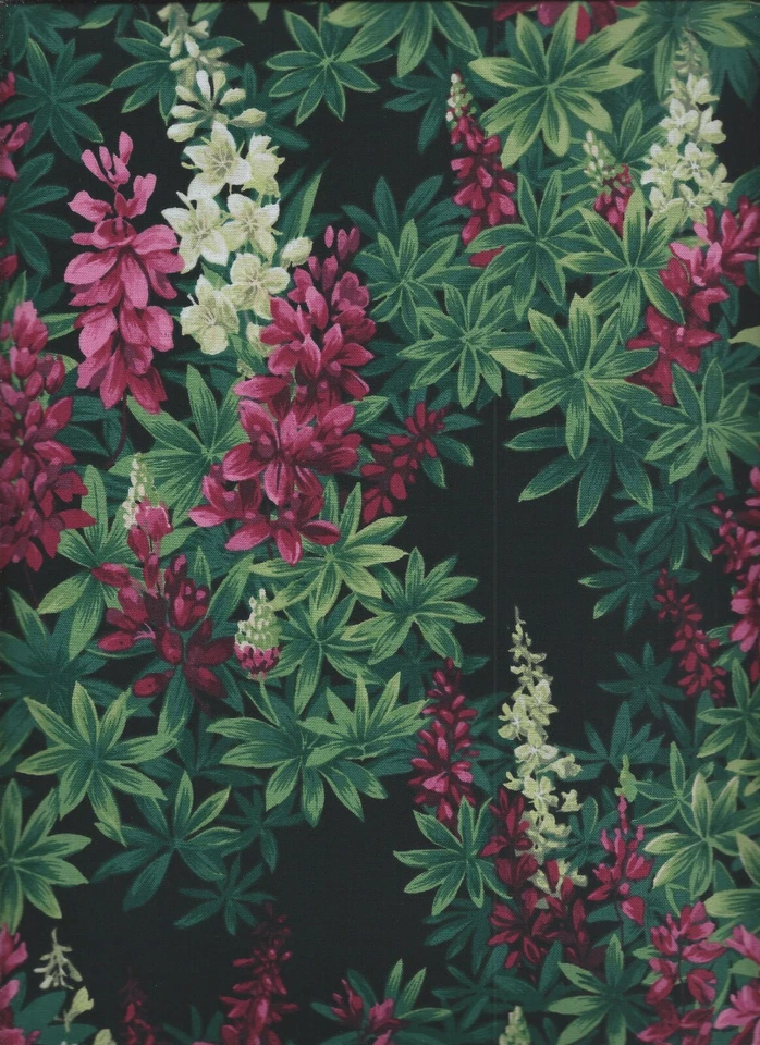 "Jardín Medianoche", Rosa, Galaxia, Juego de 5 Cuartos de Grasa, Tela Edredón Foto 4 de 4