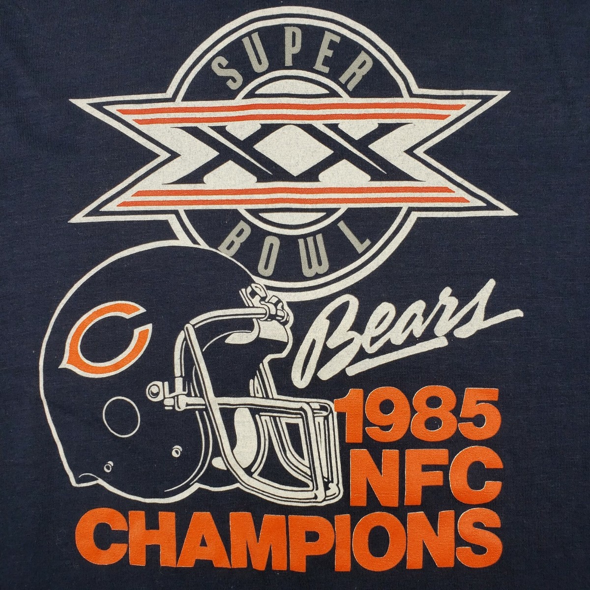 Vintage 1985 Chicago Bears Super Bowl XX 20 NFC Champions Shirt
