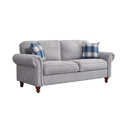 Luxury 2, 3 Seater Linen Fabric Couch Sofa Armchair with 2 Pillows Living Room - Picture 11 of 86