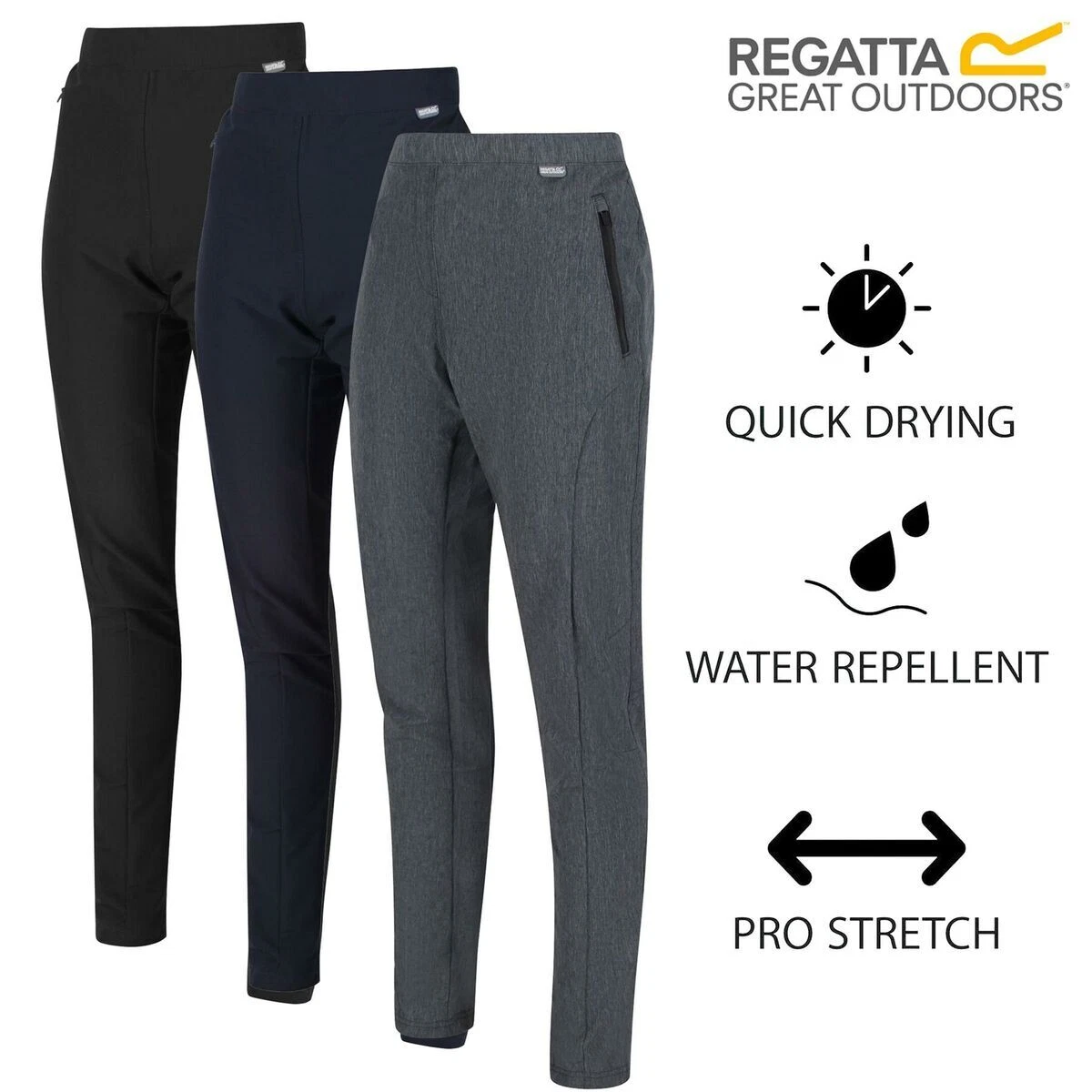 Regatta Womens Pentre Walking Hiking Stretch Water Repellent Trousers RRP £60
Opens in a new window 