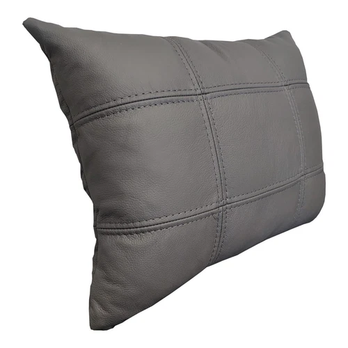 Grey real leather decorative cushion real leather cushion decorative cushion sofa couch model 18el