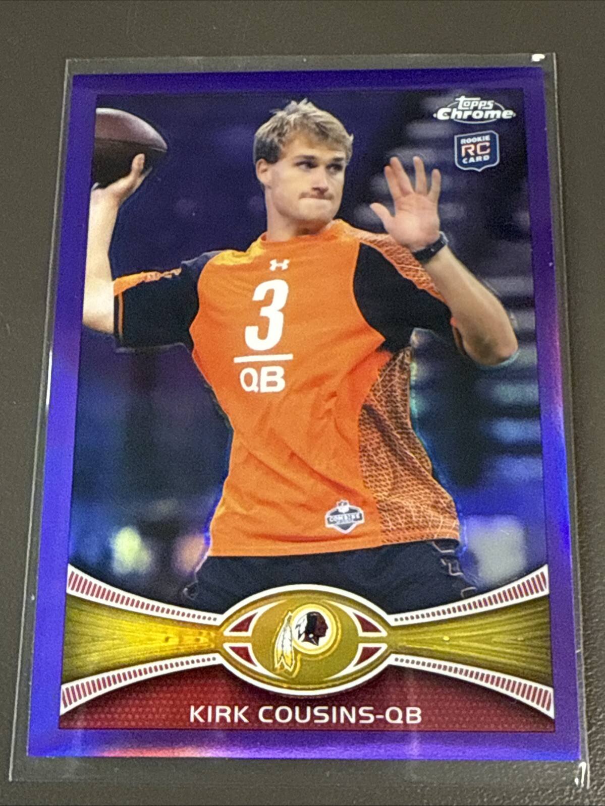 KIRK COUSINS RC ROOKIE 2012 TOPPS PURPLE REFRACTOR #146 Washington 411/499