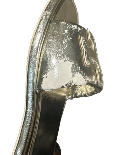 Tory Burch Double T Gold Sandals Size 8 Read/ See Pics - Picture 6 of 9