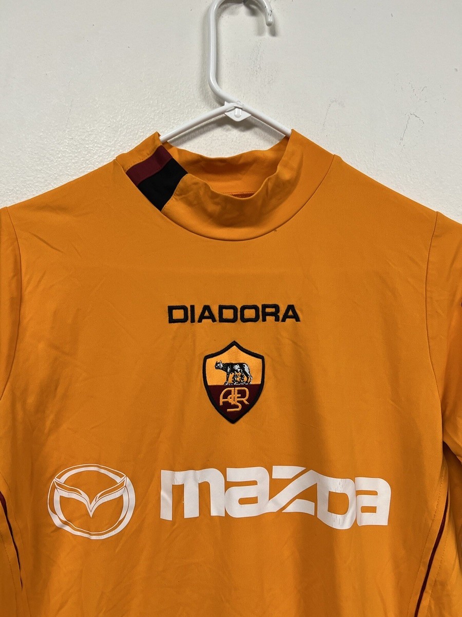 ASローマ DIADORA シャツ 半袖 ホワイト/オレンジ ASローマ DIADORA シャツ 半袖 ホワイト/オレンジ