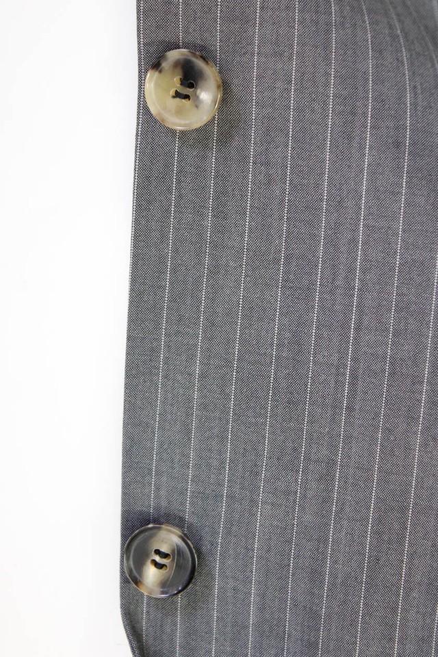 Boss Hugo Boss Mens Pinstripe Three Button Notch Lapel Blazer Gray Size