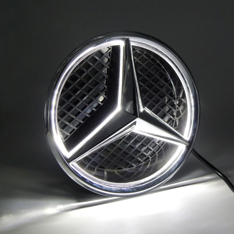Front Grille For Mercedes Benz 2015-2018 W205 C-Class C250 C300 C43 W/Led Emblem - Image 2 of 4