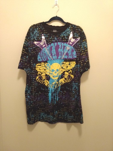 4XL/5XL T-shirt Delf Trading Imperious Skull Crossbones Cryptic Metallic - Picture 10 of 11