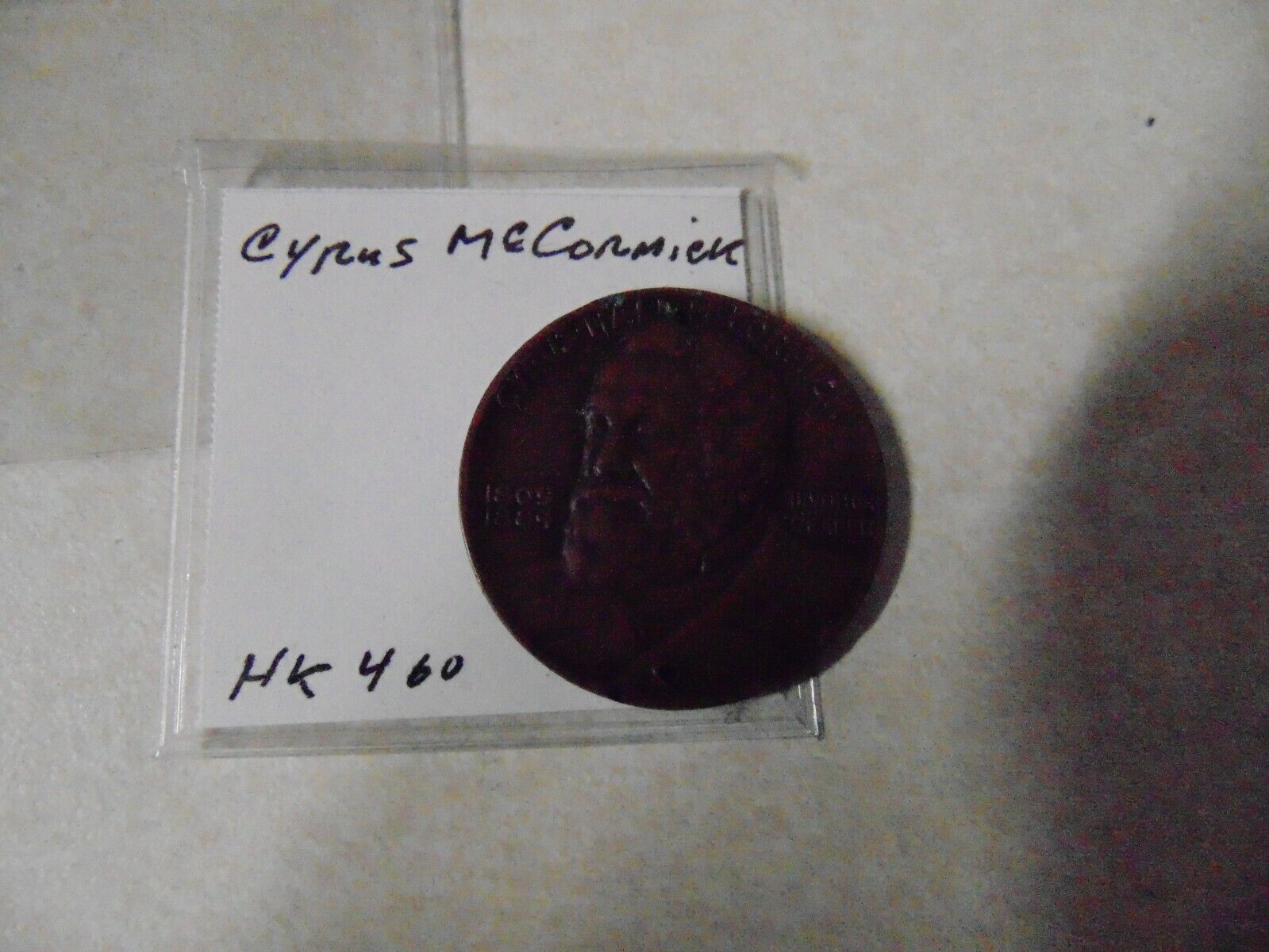 COIN TOKEN CYRUS HALL McCORMICK 1809-1884 INVENTOR OF THE REAPER INTERNATIONAL 2