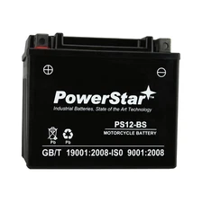 PowerStar YTX12-BS  Battery For Suzuki VL800 Intruder Volusia 2001-2004