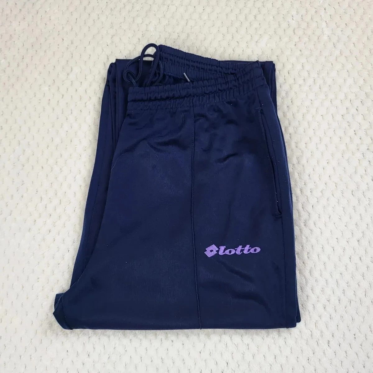 Lotto Drawstring Jogger Tracksuit Bottoms Size M Sports Activewear Womens Blue