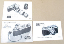 Lot of 3 Original Leica Instruction Manual for Leica IF IIF IIIF German Deutsch