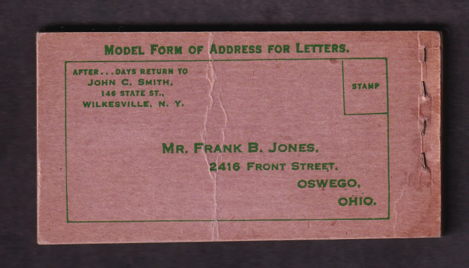 1914 Washington 1c booklet BK42 (16 panes 424d) mint complete CV $140 (T1 - Image 2 of 2