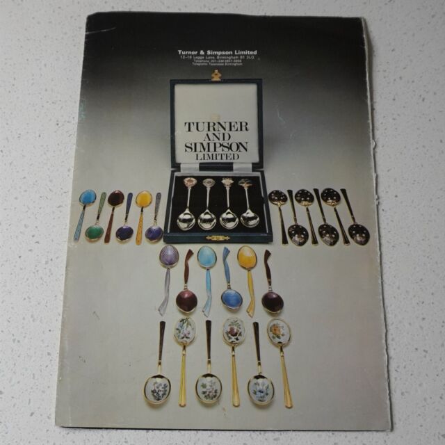 Catalogo/brochure Turner and Simpson gamma limitata argento sterling 8 pagine-